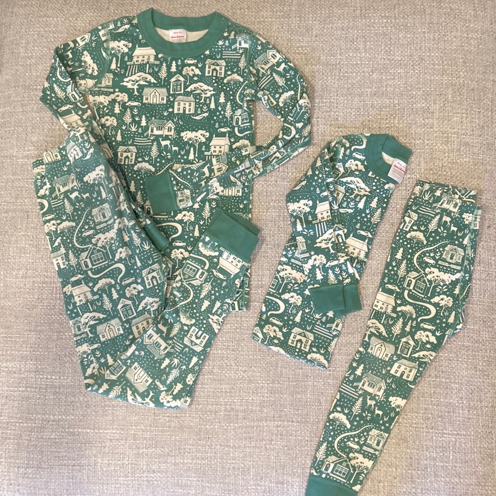 Hanna Andersson holiday long john PJs - separate or sibling set!